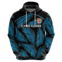 Fiji Rugby Hoodie Flying Fijians Blue Palm Tree Version LT01 - Polynesian Pride