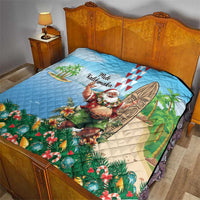 Hawaii Christmas Santa Claus Quilt Mele Kalikimaka Tropical Beach LT01 - Polynesian Pride