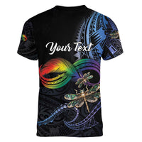 Personalised Polynesian Memorial Women V-Neck T-Shirt As Long As I Breathe You'll Be Remembered