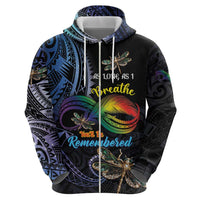 Personalised Polynesian Memorial Zip Hoodie As Long As I Breathe You'll Be Remembered LT01 - Polynesian Pride