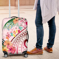 Pasifika Festival Luggage Cover Tribal Pattern Tropical Style LT01 Pink - Polynesian Pride