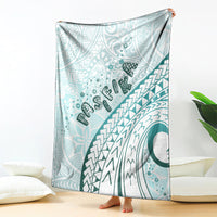 Pasifika Festival Blanket Tribal Pattern Teal Version