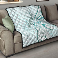 Pasifika Festival Quilt Tribal Pattern Teal Version