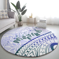 Pasifika Festival Round Carpet Tribal Pattern Violet Version LT01 - Polynesian Pride