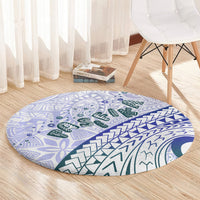 Pasifika Festival Round Carpet Tribal Pattern Violet Version LT01 - Polynesian Pride