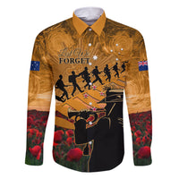 ANZAC Day 2024 Family Matching Short Sleeve Bodycon Dress and Hawaiian Shirt Silver Fern With A Trumpet Soldier LT01 Dad's Shirt - Long Sleeve Art - Polynesian Pride