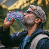 Hawaiian Quilt Pattern 4 in 1 Can Cooler Tumbler Purple Blue Color Mixed - Polynesian Pride