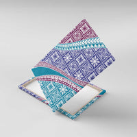 Hawaiian Quilt Pattern Canvas Wall Art Purple Blue Color Mixed LT01 With Frame Purple - Polynesian Pride