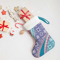 Hawaiian Quilt Pattern Christmas Stocking Purple Blue Color Mixed - Polynesian Pride