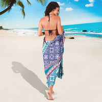 Hawaiian Quilt Pattern Sarong Purple Blue Color Mixed - Polynesian Pride