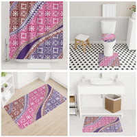 Hawaiian Quilt Pattern Bathroom Set Sweet Color Mixed - Polynesian Pride
