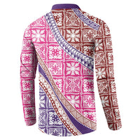 Hawaiian Quilt Pattern Button Sweatshirt Sweet Color Mixed - Polynesian Pride