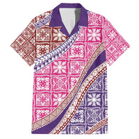 Hawaiian Quilt Pattern Family Matching Tank Maxi Dress and Hawaiian Shirt Sweet Color Mixed - Polynesian Pride