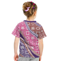 Hawaiian Quilt Pattern Kid T Shirt Sweet Color Mixed - Polynesian Pride