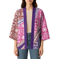 Hawaiian Quilt Pattern Kimono Sweet Color Mixed - Polynesian Pride