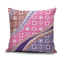 Hawaiian Quilt Pattern Pillow Cover Sweet Color Mixed - Polynesian Pride