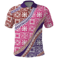 Hawaiian Quilt Pattern Polo Shirt Sweet Color Mixed - Polynesian Pride