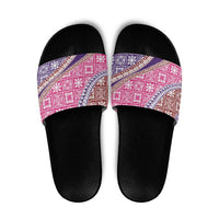 Hawaiian Quilt Pattern Slide Sandals Sweet Color Mixed - Polynesian Pride