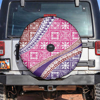 Hawaiian Quilt Pattern Spare Tire Cover Sweet Color Mixed - Polynesian Pride
