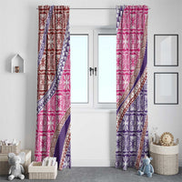 Hawaiian Quilt Pattern Window Curtain Sweet Color Mixed - Polynesian Pride