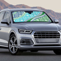 Hawaiian Quilt Pattern Auto Sun Shade Fresh Color Mixed - Polynesian Pride