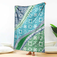 Hawaiian Quilt Pattern Blanket Fresh Color Mixed - Polynesian Pride