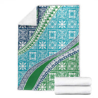 Hawaiian Quilt Pattern Blanket Fresh Color Mixed - Polynesian Pride