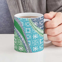 Hawaiian Quilt Pattern Ceramic Mug Fresh Color Mixed - Polynesian Pride