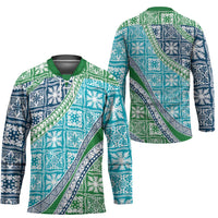Hawaiian Quilt Pattern Hockey Jersey Fresh Color Mixed - Polynesian Pride