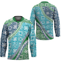 Hawaiian Quilt Pattern Hockey Jersey Fresh Color Mixed - Polynesian Pride