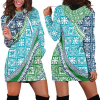 Hawaiian Quilt Pattern Hoodie Dress Fresh Color Mixed - Polynesian Pride