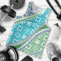 Hawaiian Quilt Pattern Men Tank Top Fresh Color Mixed - Polynesian Pride
