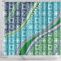 Hawaiian Quilt Pattern Shower Curtain Fresh Color Mixed - Polynesian Pride