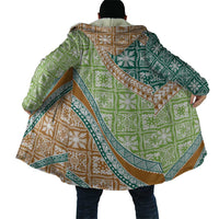 Hawaiian Quilt Pattern Cloak Green Chestnut Color Mixed - Polynesian Pride