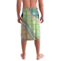 Hawaiian Quilt Pattern Lavalava Green Chestnut Color Mixed - Polynesian Pride