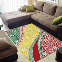Hawaiian Quilt Pattern Area Rug Special Color Mixed - Polynesian Pride