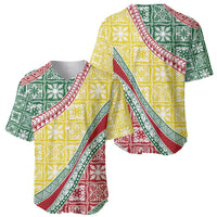 Hawaiian Quilt Pattern Baseball Jersey Special Color Mixed - Polynesian Pride