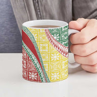 Hawaiian Quilt Pattern Ceramic Mug Special Color Mixed - Polynesian Pride