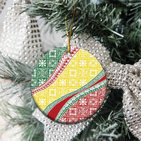 Hawaiian Quilt Pattern Ceramic Ornament Special Color Mixed - Polynesian Pride