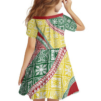 Hawaiian Quilt Pattern Family Matching Tank Maxi Dress and Hawaiian Shirt Special Color Mixed - Polynesian Pride