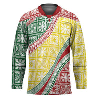 Hawaiian Quilt Pattern Hockey Jersey Special Color Mixed - Polynesian Pride