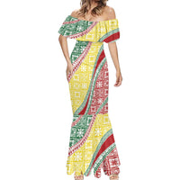 Hawaiian Quilt Pattern Mermaid Dress Special Color Mixed - Polynesian Pride