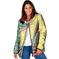 Hawaiian Quilt Pattern Padded Jacket Special Color Mixed LT01 Women Multicolor - Polynesian Pride