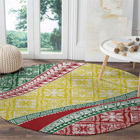 Hawaiian Quilt Pattern Round Carpet Special Color Mixed LT01 - Polynesian Pride