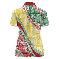 Hawaiian Quilt Pattern Women Polo Shirt Special Color Mixed - Polynesian Pride