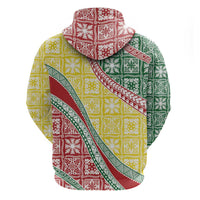 Hawaiian Quilt Pattern Zip Hoodie Special Color Mixed - Polynesian Pride