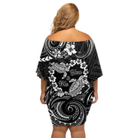 Polynesian Turtle Valentine Family Matching Off Shoulder Short Dress and Hawaiian Shirt You And Me Hibiscus Heart LT01 - Polynesian Pride