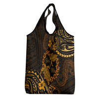 Polynesian Turtle Valentine Grocery Bag You And Me Gold Hibiscus Heart