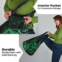 Polynesian Turtle Valentine Grocery Bag You And Me Green Hibiscus Heart