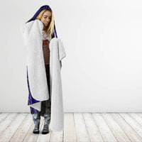 Polynesian Turtle Valentine Hooded Blanket You And Me Navy Blue Hibiscus Heart LT01 - Polynesian Pride